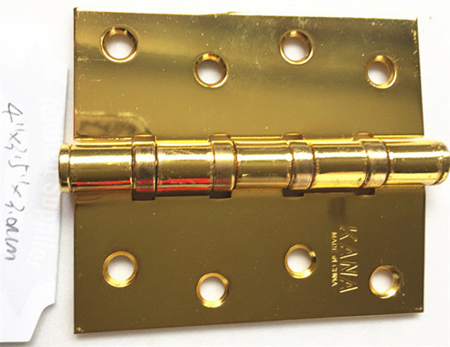 Color de cobre amarillo Shinning de bolitas del rodamiento de puerta luz principal plana de las bisagras de la alta para la puerta de madera pesada